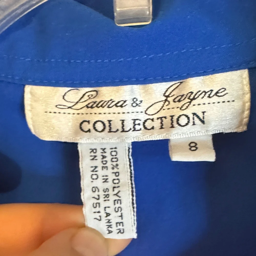 Colorblock Women's Blouse in Blue, Pink, and Yellow - Picture 2 of 12